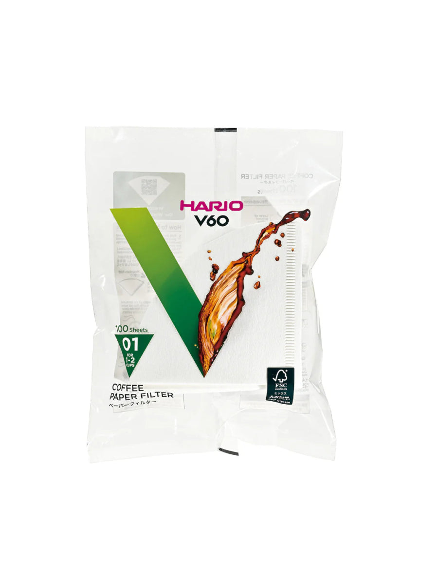 HARIO V60 - 01 Filters (100 - Pack) - Uai Coffee