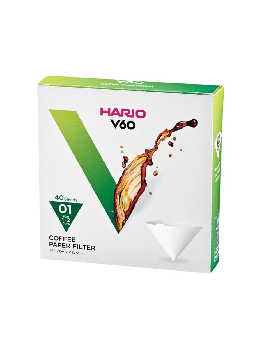 HARIO V60 - 01 Filters (40 - Pack) - Uai Coffee