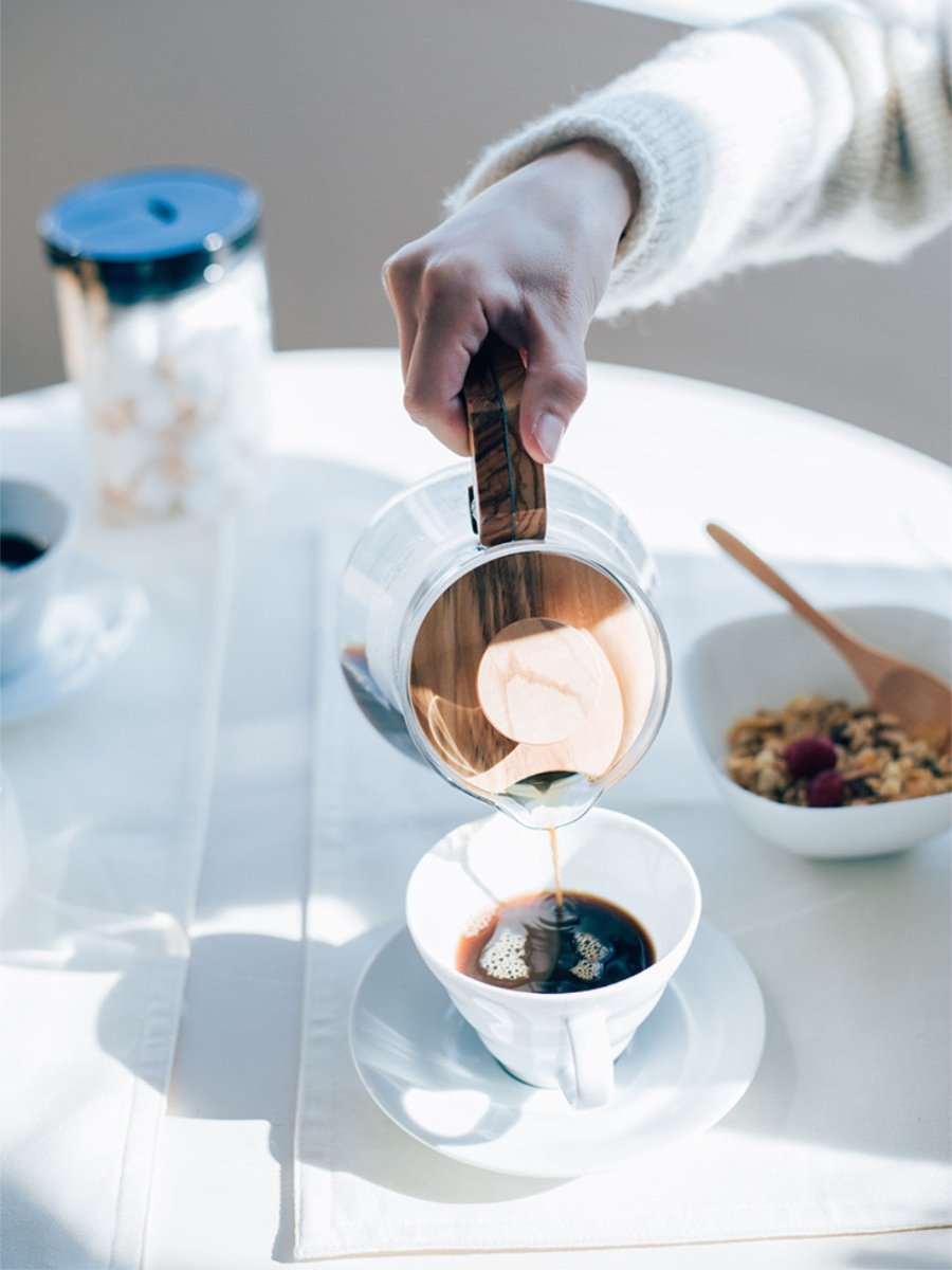 HARIO V60 - 02 Coffee Server (600ml/20oz) (Olive Wood) - Uai Coffee