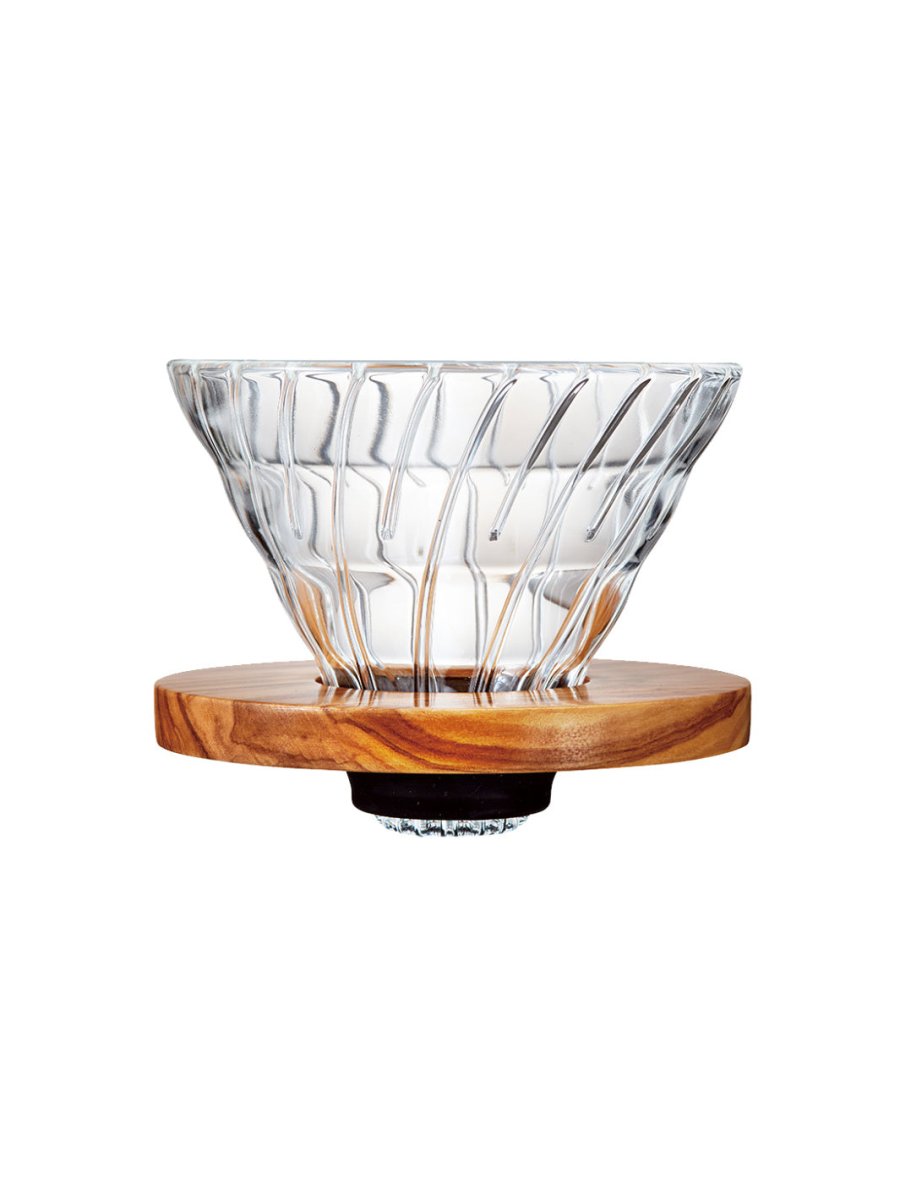 HARIO V60 - 02 Glass Dripper Olive Wood - Uai Coffee