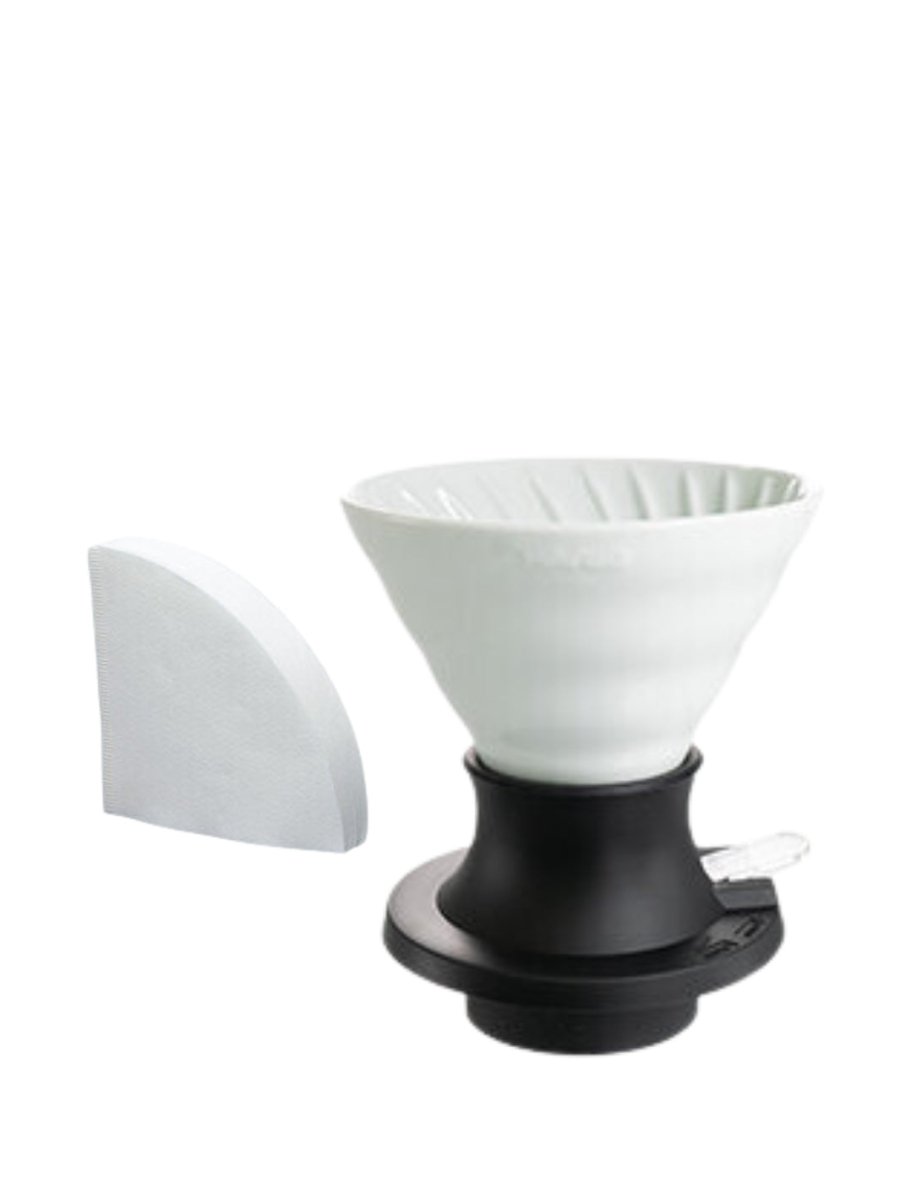 HARIO V60 - 02 SWITCH Immersion Dripper (200ml/6.76oz) (Ceramic) (White) - Uai Coffee