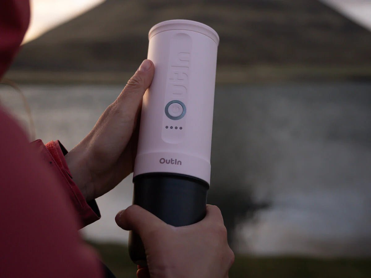 OUTIN Nano Portable Electric Espresso Machine - Rose Quartz (Lithium) - Uai Coffee