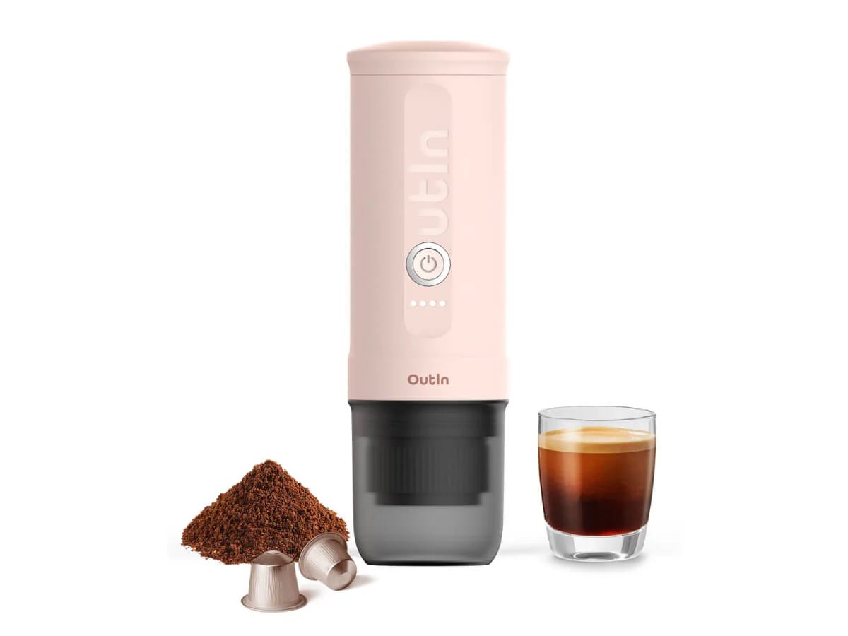 OUTIN Nano Portable Electric Espresso Machine - Rose Quartz (Lithium) - Uai Coffee