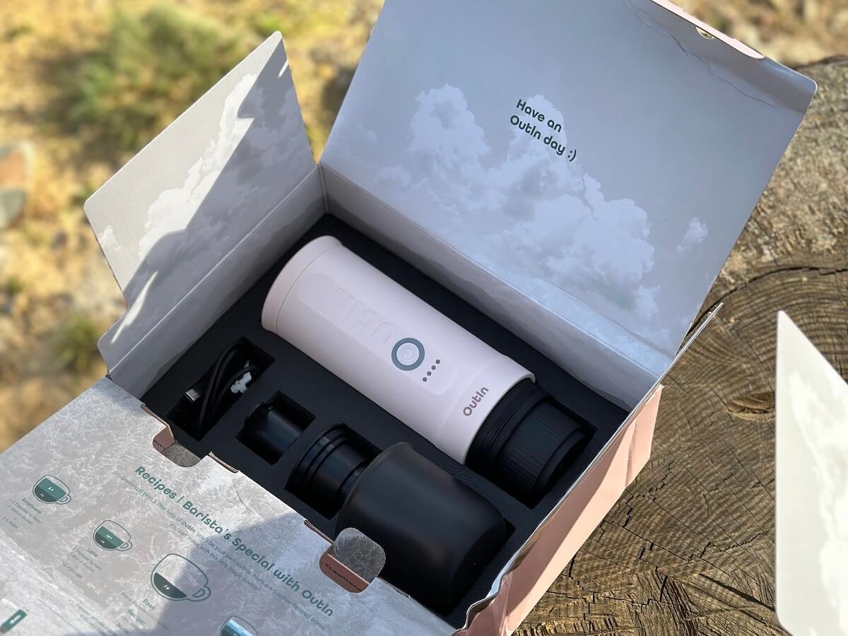 OUTIN Nano Portable Electric Espresso Machine - Rose Quartz (Lithium) - Uai Coffee