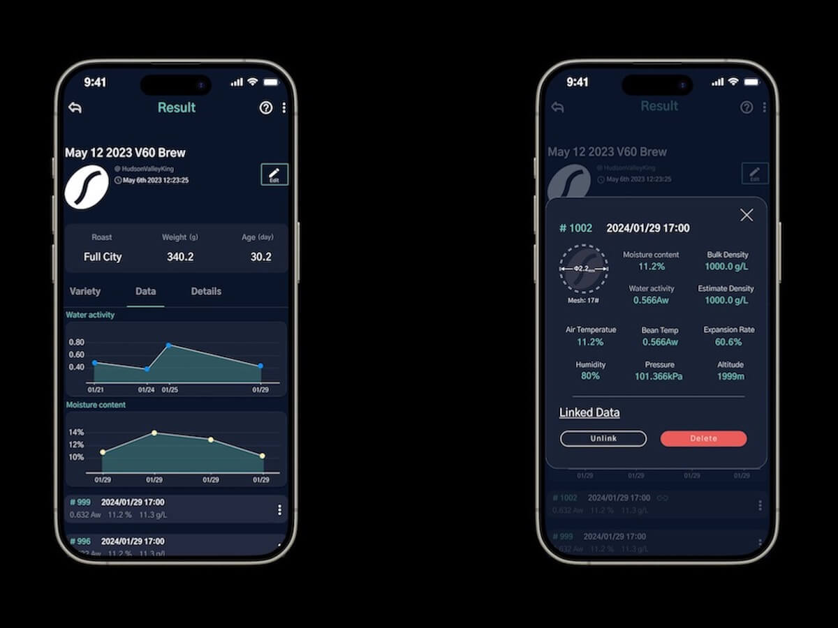 DiFluid Omix - Green Coffee & Roast Colour Analysis - Uai Coffee